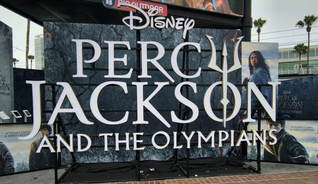 Disney's Percy Jackson And The Olympians Experience Signage At Comic Con