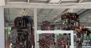 Gentle Giants by Raphaele Cohen-Bacry Art Installation at Adams Square Mini Park Gas Station