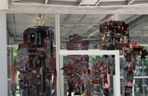 Gentle Giants by Raphaele Cohen-Bacry Art Installation at Adams Square Mini Park Gas Station