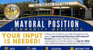 Palm Springs Invites Residents to Help Shape the Future of Its Mayoral Position