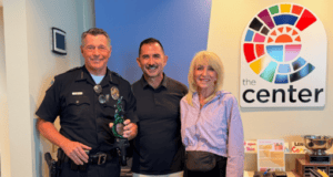 Chief Andy Mills and Cathy Mills receive The Center’s inaugural Allies Award